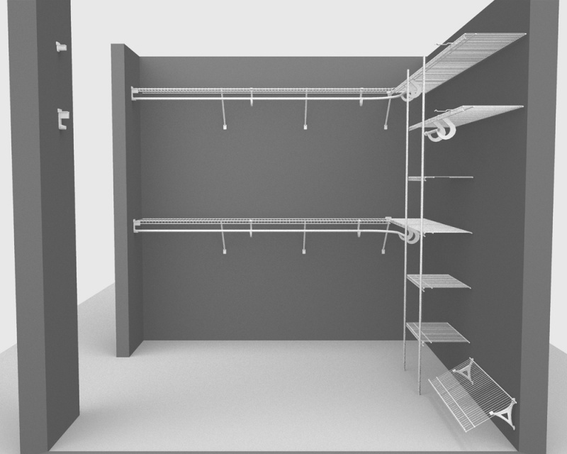 Fixed Mount Package 3 - All Purpose Shelving with SuperSlide up to 2.4m/ 8ft square